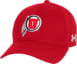 A_[A[}[ fB[X ANZT[ Xq Under Armour Adult Utah Utes Red ArmourVent High Crown Adjustable Hat bh