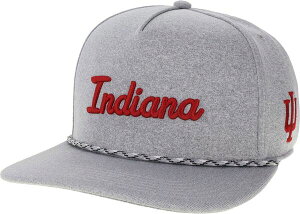 yz [OKV[ Y Xq ANZT[ League-Legacy Adult Indiana Hoosiers Grey Script Caddy Hat