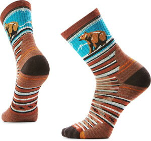 �X�}�[�g�E�[�� �����Y �A���_�[�E�F�A �C�� Smartwool Hike Bear Stripe Mid Crew Socks Picante �X�g���C�v
