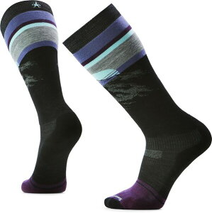 �X�}�[�g�E�[�� ���f�B�[�X �A���_�[�E�F�A �C�� Smartwool Snowboard Mountain Sunrise Over The Calf Socks Black �u���b�N
