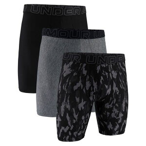 yz A_[A[}[ Y {NT[pc A_[EFA Under Armour Men's Performance Tech Mesh 9'' Printed Boxers - 3 Pack Castle Rock