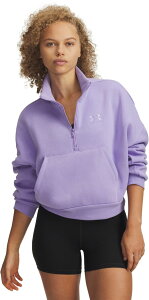 A_[A[}[ fB[X AE^[ p[J[EXEFbg t[X Under Armour Women's Icon Fleece Oversized Zip Transparent