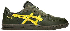 yz AVbNX Y Xj[J[ V[Y ASICS Men's Skyhand OG Shoes Olive Canvas/Yellow