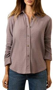 �t�@���e�B ���f�B�[�X �A�E�^�[ �j�b�g�E�Z�[�^�[ �V���c Faherty Women's Legend Sweater Classic Shirt Dusty Plum Twill �v����