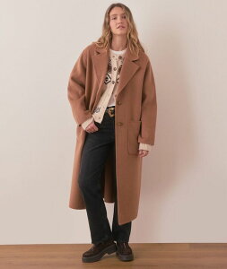�}���[�� ���C���[ ���f�B�[�X �A�E�^�[ �W���P�b�g�E�u���]�� �R�[�g Marine Layer Women's Colette Oversized Longline Coat Camel �L������