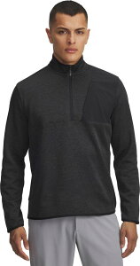 A_[A[}[ Y AE^[ jbgEZ[^[ t[X Under Armour Men's UA Drive SweaterFleece Golf 1/2 Zip black ubN
