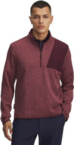 A_[A[}[ Y AE^[ jbgEZ[^[ t[X Under Armour Men's UA Drive SweaterFleece Golf 1/2 Zip Dark Maroon }[