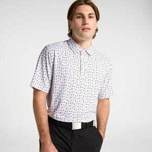 �E�H���^�[�w�[�Q�� �����Y �g�b�v�X �|���V���c �v�����g Walter Hagen Men's Performance 11 Holiday Print Golf Polo Jingle Juice Convo White �z���C�g