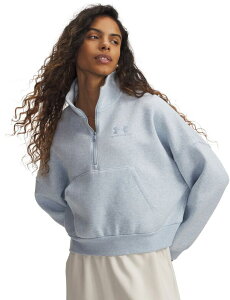 A_[A[}[ fB[X AE^[ p[J[EXEFbg t[X Under Armour Women's Icon Fleece Oversized Zip Blue Calm u[