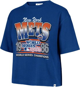 �t�H�[�e�B�[�Z�u�� ���f�B�[�X �g�b�v�X T�V���c '47 Women's New York Mets Blue Cooperstown Playoff Reed City T-Shirt �u���[