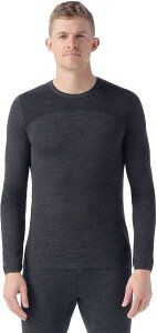 �X�}�[�g�E�[�� �����Y �g�b�v�X T�V���c �N���[�l�b�N �j�b�g Smartwool Men's Intraknithermal Merino Base Layer Crew Neck Long Sleeved T-Shirt Charcoal Black �u���b�N
