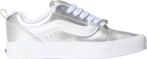 �o���Y �����Y �V���[�Y �X�j�[�J�[ Vans Knu Skool Shoes Metallic Silver �V���o�[