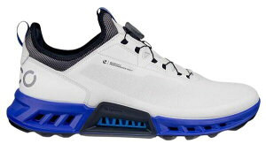 yz GR[ Y Xj[J[ V[Y ECCO Men's BIOM C4 BOA Golf Shoes White/Blue