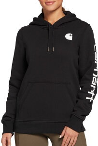 yz J[n[g fB[X p[J[EXEFbg t[fB[ AE^[ Carhartt Women's Clarksburg Graphic Sleeve Hoodie Black