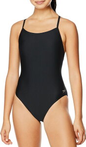 yz Xs[h fB[X ㉺Zbg  Speedo Women's Solid Relay Back One Piece Swimsuit Speedo Black