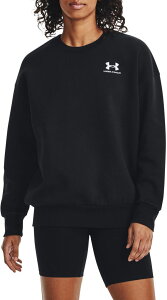 A_[A[}[ fB[X AE^[ p[J[EXEFbg t[X Under Armour Women's Icon Fleece Oversized Crew Black ubN