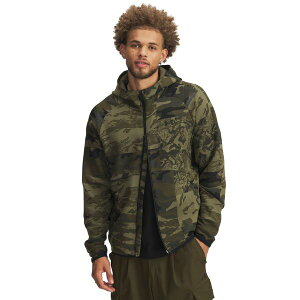 A_[A[}[ Y AE^[ p[J[EXEFbg t[X Under Armour Men's Unstoppable Fleece Full-Zip Camo Hoodie Marine Od Green O[