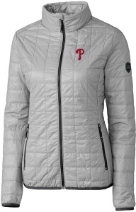 �J�b�^�[�A���h�o�b�N ���f�B�[�X �A�E�^�[ �W���P�b�g�E�u���]�� Cutter & Buck Women's Philadelphia Phillies Eco Insulated Full Zipuffer Jacket NoColor