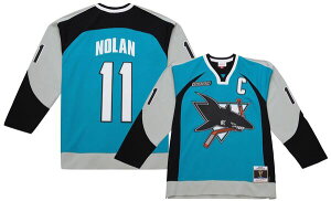 �~�b�`�F��&�l�X �����Y �g�b�v�X �V���c ���B���e�[�W���[�W�[ Mitchell & Ness Men'san Jose Sharks Owenolan #11999 Vintage Home Replica Jersey NoColor