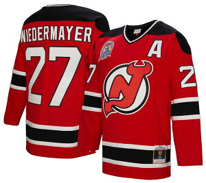 �~�b�`�F��&�l�X �����Y �g�b�v�X �V���c ���B���e�[�W���[�W�[ Mitchell & Ness Men's New Jersey Devilscott Niedermayer #27 2002 Red Power Play Vintage Replica Jersey NoColor ���b�h