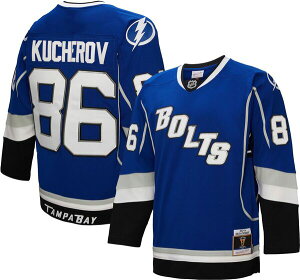 �~�b�`�F��&�l�X �����Y �g�b�v�X �V���c ���B���e�[�W���[�W�[ Mitchell & Ness Men's Tampa Bay Lightning Nikita Kucherov #86 Blue Vintage Power Play Jersey NoColor �u���[