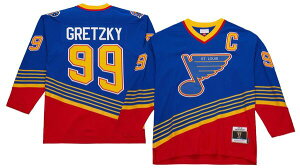 �~�b�`�F��&�l�X �����Y �g�b�v�X �V���c ���B���e�[�W���[�W�[ Mitchell & Ness Men'st. Louis Blues Wayne Gretzky #99 1995 Blue Power Play Vintage Replica Jersey NoColor �u���[