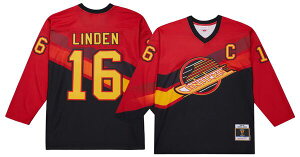 �~�b�`�F��&�l�X �����Y �g�b�v�X �V���c ���B���e�[�W���[�W�[ Mitchell & Ness Men's Vancouver Canucks Trevor Linden #16 1995 Red Power Play Vintage Replica Jersey NoColor ���b�h