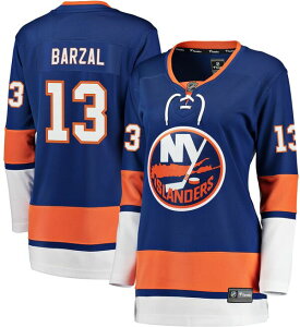 �t�@�i�e�B�N�X ���f�B�[�X �g�b�v�X �V���c �W���[�W�[ Fanatics NHL Women's New York Islanders Mathew Barzal #13 Breakaway Home Replica Jersey NoColor