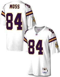 �~�b�`�F��&�l�X �����Y �g�b�v�X �V���c �W���[�W�[ Mitchell & Ness Men's Minnesota Vikings Randy Moss #84 White Throwback Jersey NoColor �z���C�g