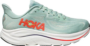 �z�J�I�l�I�l �����Y �V���[�Y �X�j�[�J�[ HOKA Men's Clifton 10 Running Shoesage/Neon Flame �Z�[�W