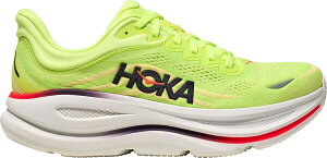 �z�J�I�l�I�l �����Y �V���[�Y �X�j�[�J�[ HOKA Men's Bondi 9 Running Shoes Neon Yuzu/Sunlight