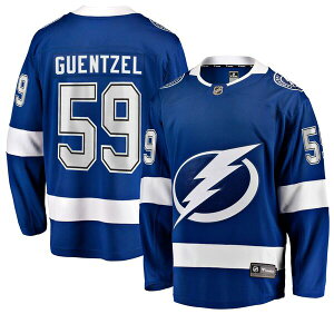 �t�@�i�e�B�N�X �����Y �g�b�v�X �V���c �W���[�W�[ Fanatics NHL Men's Tampa Bay Lightning Jake Guentzel #59 2024-2025 Home Replica Jersey NoColor