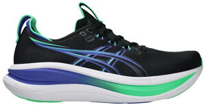 �A�V�b�N�X �����Y �V���[�Y �X�j�[�J�[ ASICS Men's GEL-NIMBUS 28 Running Shoes Black/Cobalt Burst �u���b�N