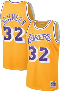 �~�b�`�F��&�l�X �����Y �g�b�v�X �V���c �W���[�W�[ Mitchell & Ness Men's Los Angeles Lakers Magic Johnson #32 Swingman Jersey NoColor