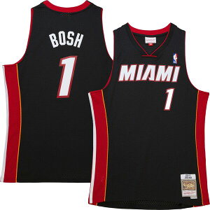 �~�b�`�F��&�l�X ���f�B�[�X �g�b�v�X �V���c �W���[�W�[ Mitchell & Ness Men's Miami Heat 2012 Chris Bosh #1 Swingman Jersey NoColor