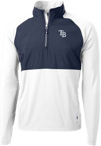 �J�b�^�[�A���h�o�b�N �����Y �A�E�^�[ �W���P�b�g�E�u���]�� �j�b�g Cutter & Buck Men's Tampa Bay Rays White Adapt Eco Knit Hybrid 1/4 Zip Jacket NoColor �z���C�g