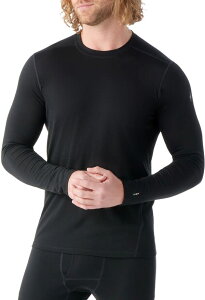 �X�}�[�g�E�[�� �����Y �g�b�v�X �V���c Smartwool Men's Merino Classic All-Season Base Layer Long Sleeve Black �u���b�N
