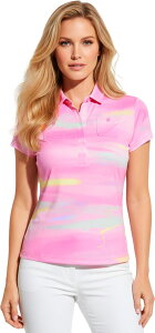 �W���C�~�[�T�h�b�N ���f�B�[�X �g�b�v�X �|���V���c �v�����g Jamie Sadock Women's Painted Sunset Print Golf Polo Cupid