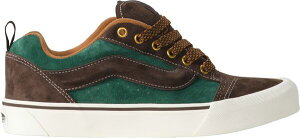 �o���Y �����Y �V���[�Y �X�j�[�J�[ Vans Knu Skool Shoesuede Brown/Green �O���[��