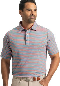 �t�b�g�W���C �����Y �g�b�v�X �|���V���c FootJoy Men's Pinstripe Cluster Striped Perfromance Golf Polo Chambray/Nantucket Red/White �z���C�g