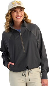 �t�b�N ���f�B�[�X �g�b�v�X �V���c HUK Women's Cruiser Hybrid 1/2 Zipullover Volcanic Ash �A�b�V��