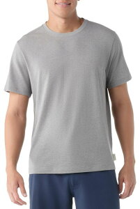 �X�}�[�g�E�[�� �����Y �g�b�v�X T�V���c SmartWool Men's Perfect Crew Short Sleeve T-Shirt Light Gray Heather �O���[