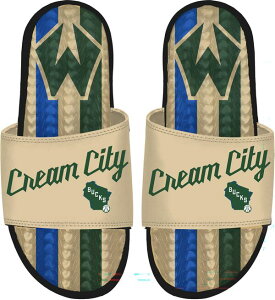 �A�C�X���C�h ���f�B�[�X �V���[�Y �T���_�� ISlide Adult 2025-26 City Edition Milwaukee Bucks Gel Slide Sandals NoColor
