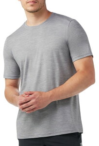 �X�}�[�g�E�[�� �����Y �g�b�v�X T�V���c SmartWool Men's Active Short Sleeve T-Shirt Light Gray Heather �O���[