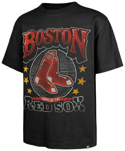 �t�H�[�e�B�[�Z�u�� �����Y �g�b�v�X T�V���c '47 Men's Boston Red Sox Black Sigma Foundation T-Shirt NoColor �u���b�N
