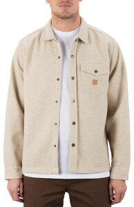 �n�[���[ �����Y �g�b�v�X �V���c Hurley Men'santa Cruz Solid Long Sleeve Flannel Bone