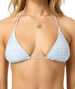 �I�j�[�� ���f�B�[�X �g�b�v�X �V���c O'Neill Women's Catamaran Plaid Venice Top Azurine �`�F�b�N