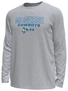 �A���_�[�A�[�}�[ �����Y �g�b�v�X T�V���c Under Armour Men's McNeese State Cowboys Grey Heather Tech Stretch Long Sleeve T-Shirt NoColor �O���[