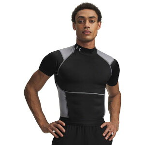 �A���_�[�A�[�}�[ �����Y �g�b�v�X �V���c ���b�N�l�b�N Under Armour Men's HeatGear Elite Compression Mock Neck Shirt UltimateBlackSteelReflctv