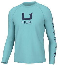 【送料無料】 フック メンズ Tシャツ トップス HUK Men's Icon Crew Neck Long Sleeve T-Shirt Marine blue